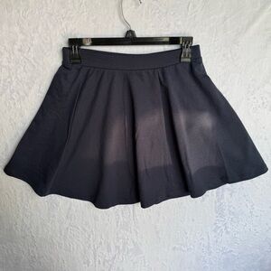 Noisy May NMasta NW Skater Mini Skirt in Black Iris Dark Navy Blue 100% Cotton